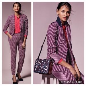 Boden Geometric Ponte Stretch Blazer 4